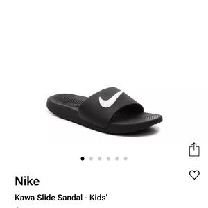 Nike Black and White Slide Sandals with Cushioned Footbed